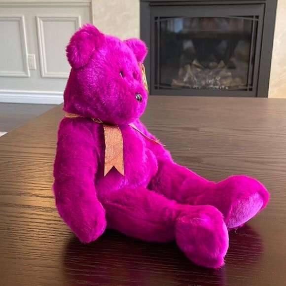 Vintage 1999 TY Millennium 2000 the Purple Bear Original Beanie Babies Bubby NWT - Picture 2 of 10